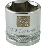 Dynamic 3/8" D 6 PT 7/8" Chrome Socket - wise-line-tools