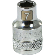 Dynamic 3/8" D 6 PT 7MM Chrome Socket - wise-line-tools