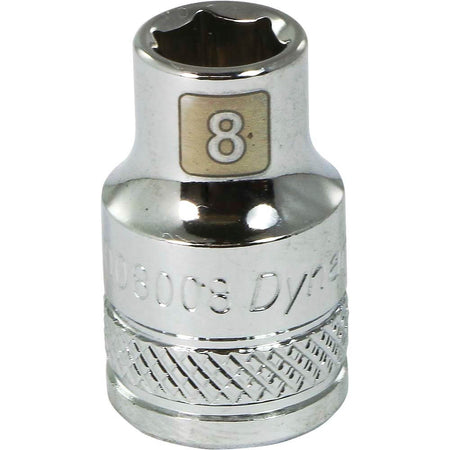 Dynamic 3/8" D 6 PT 8MM Chrome Socket - wise-line-tools