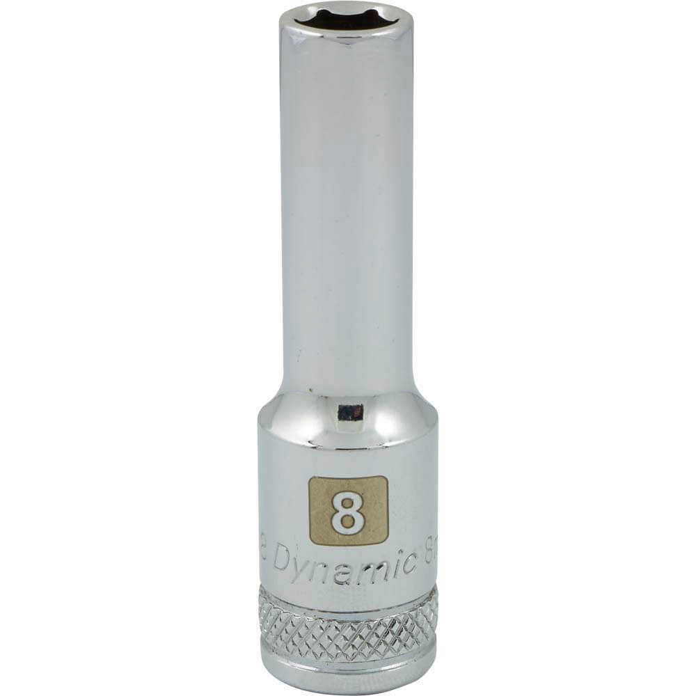 Dynamic 3/8" D 6 PT 8MM DEEP Chrome Socket - wise-line-tools