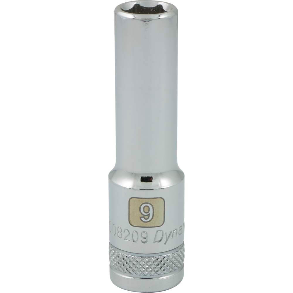 Dynamic 3/8" D 6 PT 9MM DEEP Chrome Socket - wise-line-tools