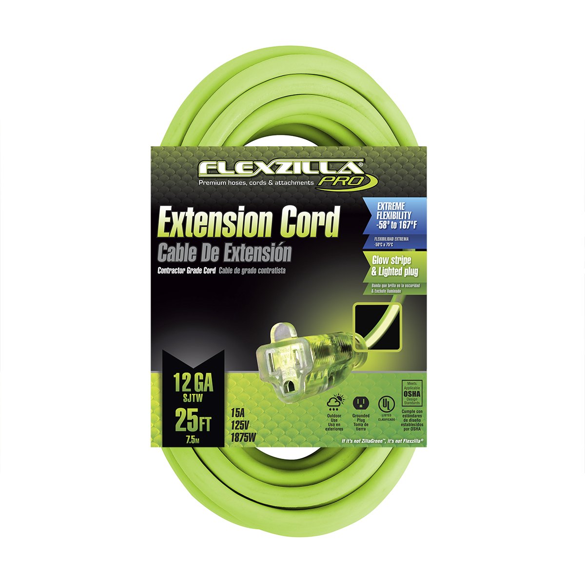 Flexzilla FZ512730 - Pro Extension Cord, 14/3, 50' FLEXZILLA