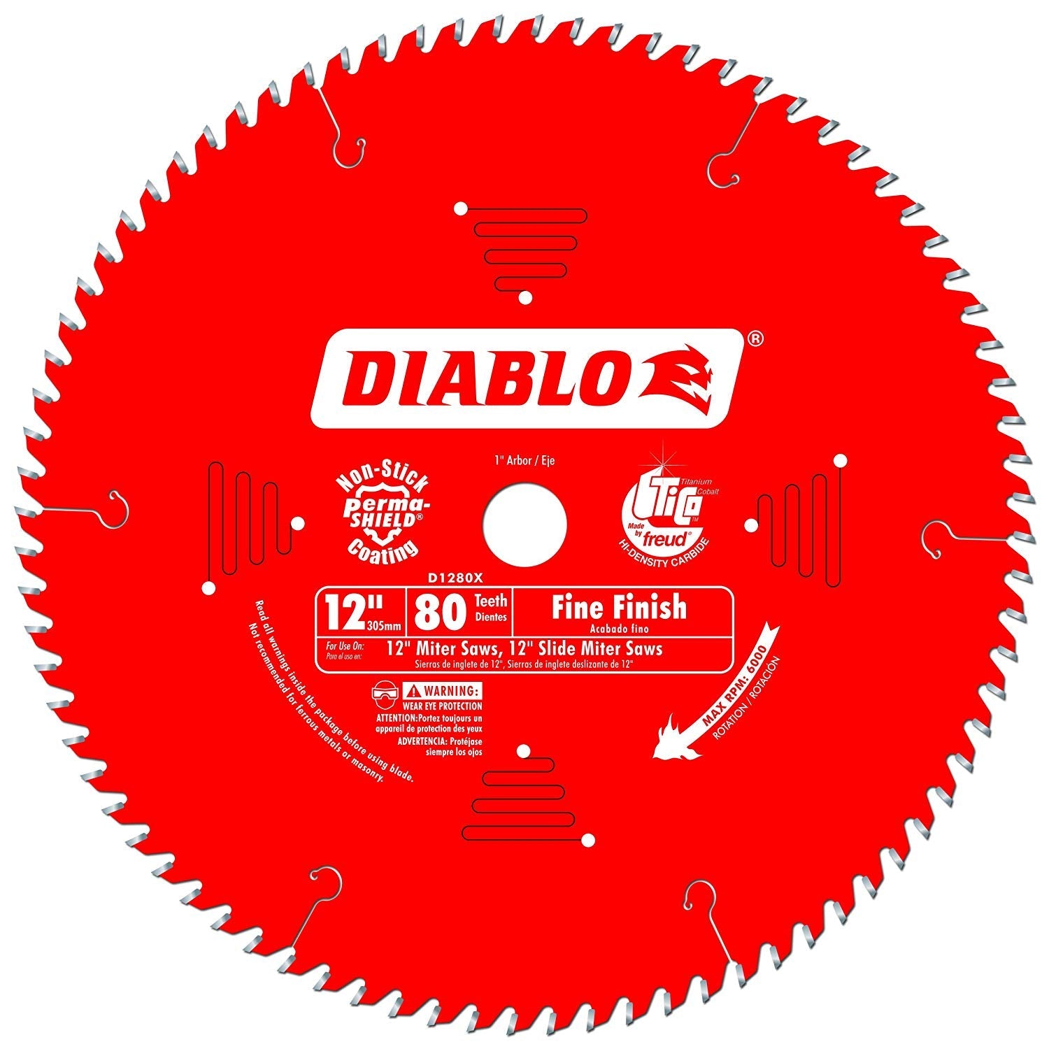 Freud D1280X - Diablo 12" 80T Fine Finish Saw Blade - wise-line-tools