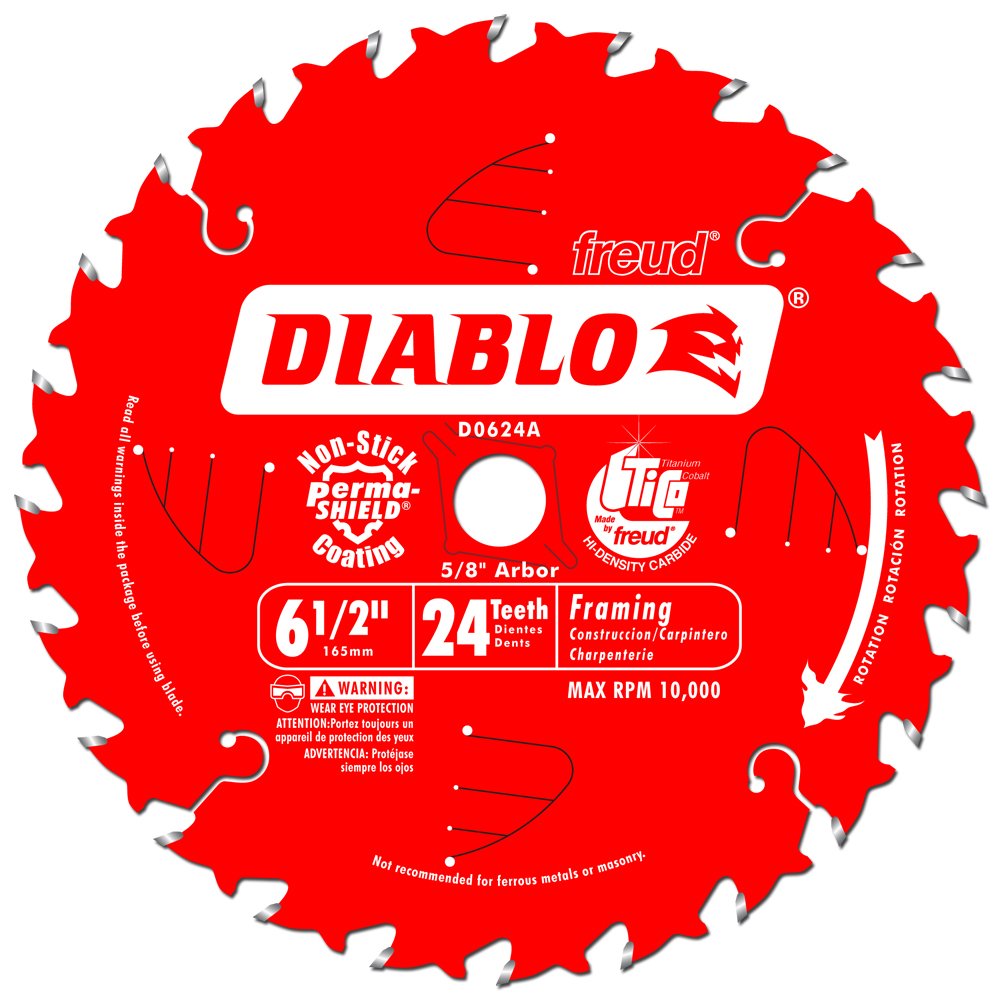 Freud Diablo 6-1/2" 24 Tooth Saw Blade - wise-line-tools