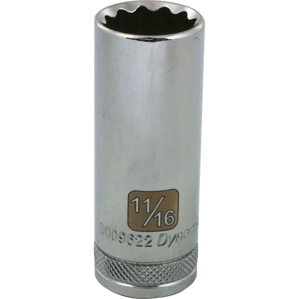 Gray GT-D009622 - 3/8" D 12 POINT 11/16" DEEP CHROME SOCKET GRAY