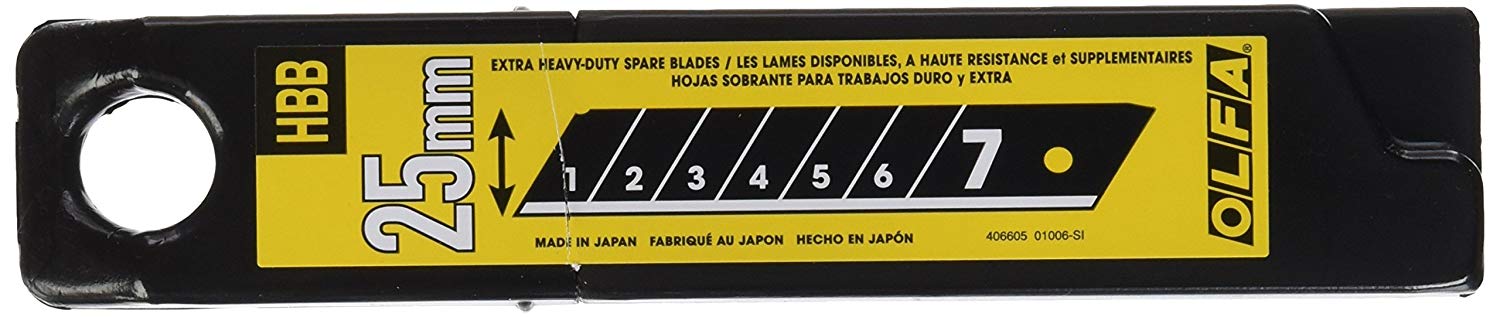 Olfa HBB-20B Snap-Off Ultra Sharp Black Blades, 20-Pack - wise-line-tools
