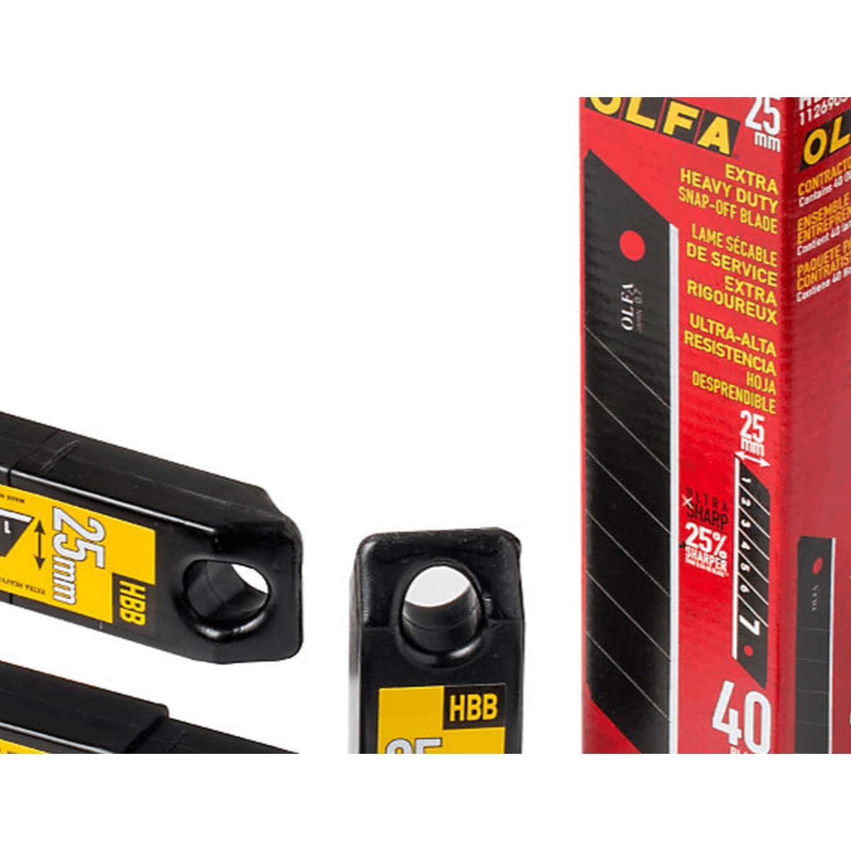 Olfa 40pk 25mm UltraSharp Snap-Off Black Blades - wise-line-tools