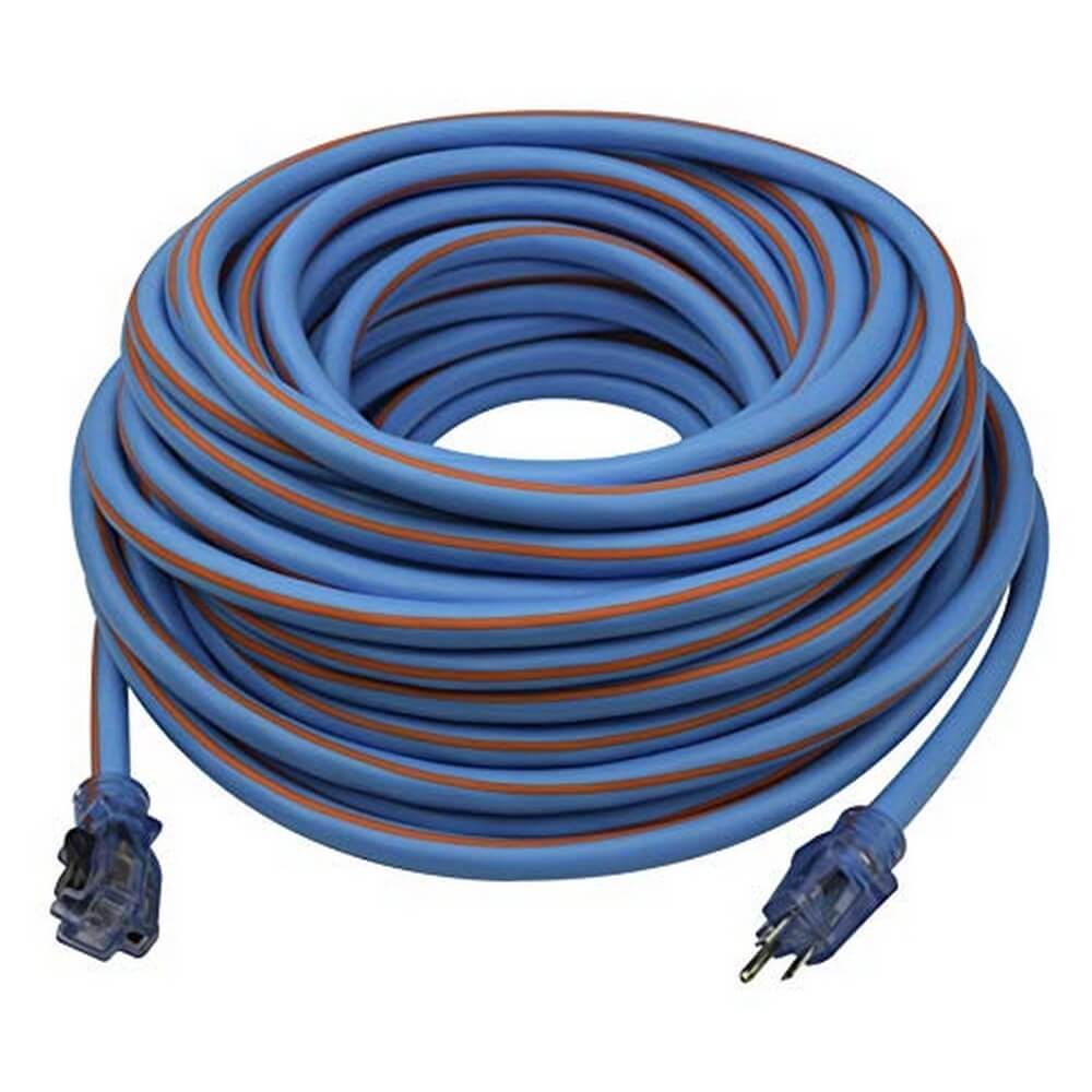 Prime LT530935 Ultra Heavy Duty 100-Foot Artic Blue All-Weather TPE Extension Cord - wise-line-tools