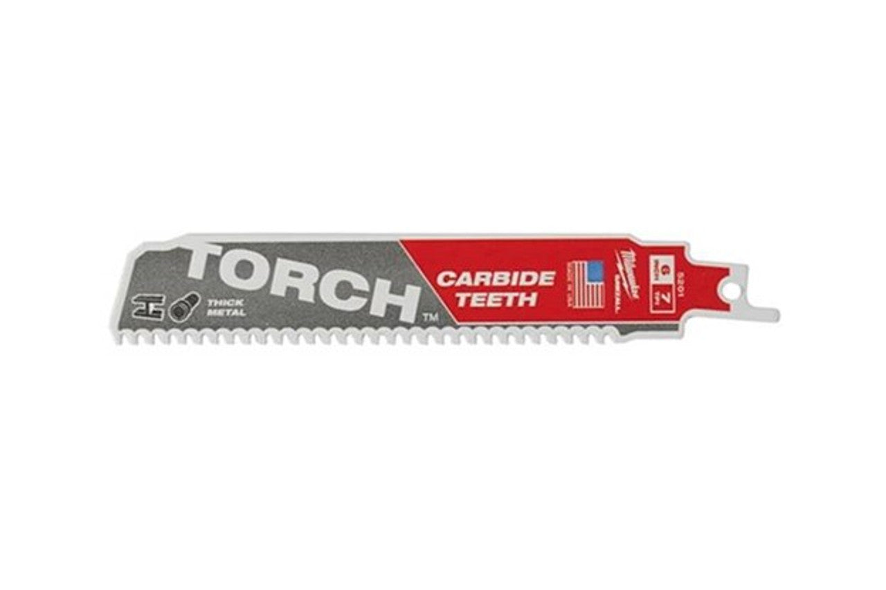 Milwaukee® SAWZALL® TORCH™ 48-00-5501 Reciprocating Saw Blade, 6 in L x 0.05 in W, 7 TPI, Carbide Body