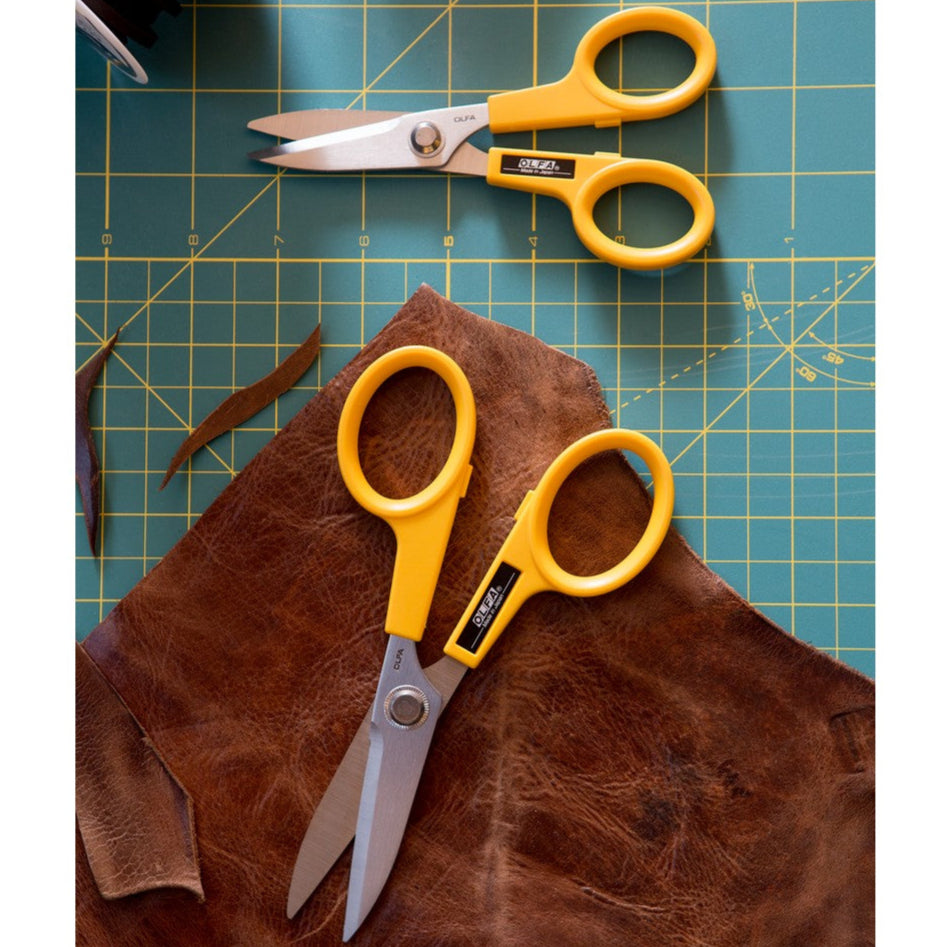 Olfa 7" Stainless Steel Serrated Edge Scissors - wise-line-tools