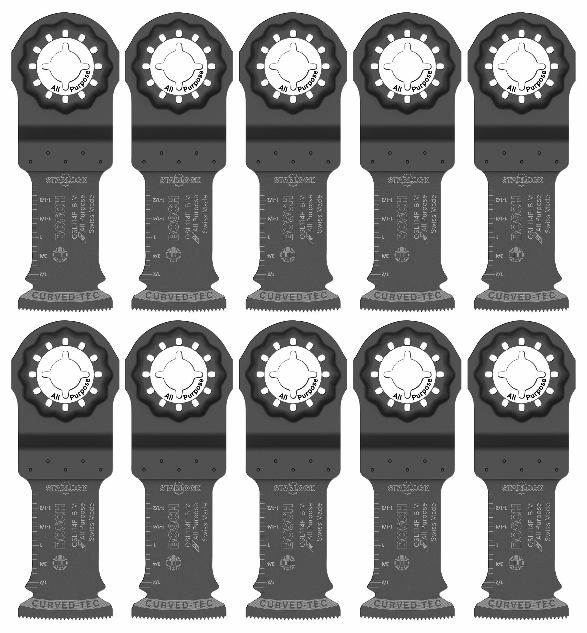 Bosch 1-1/4 In. Starlock® Oscillating Multi Tool Bi-Metal Plunge Cut Blade 10 pk. BOSCH