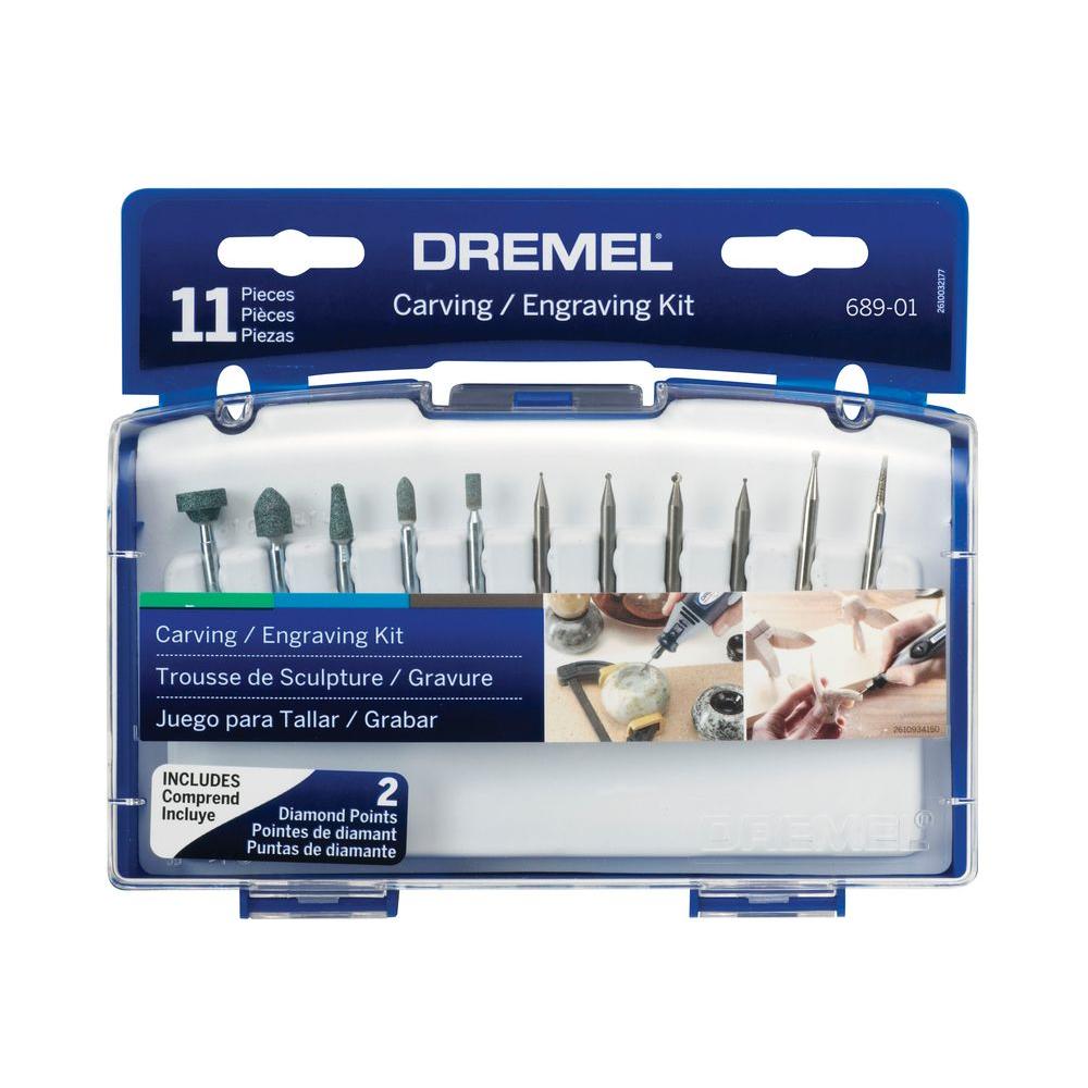 Dremel  689-01 - 11pc Carving/Engraving Kit - wise-line-tools