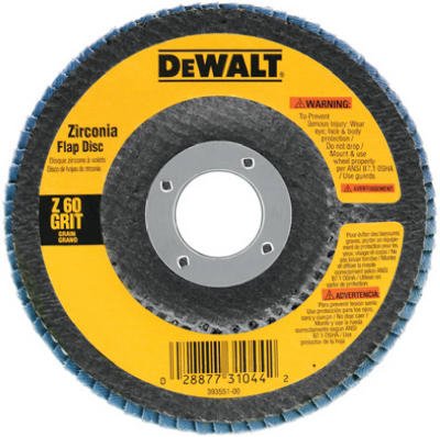 DEWALT DW8308 60 Grit Zirconia Angle Grinder Flap Disc, 4-1/2-Inches x 7/8-Inches - wise-line-tools