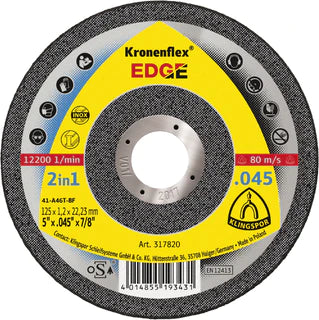 Klingspor Kronenflex 317820 Cut-Off Wheels 5 Inch x .045 Inch x 7/8 Edge