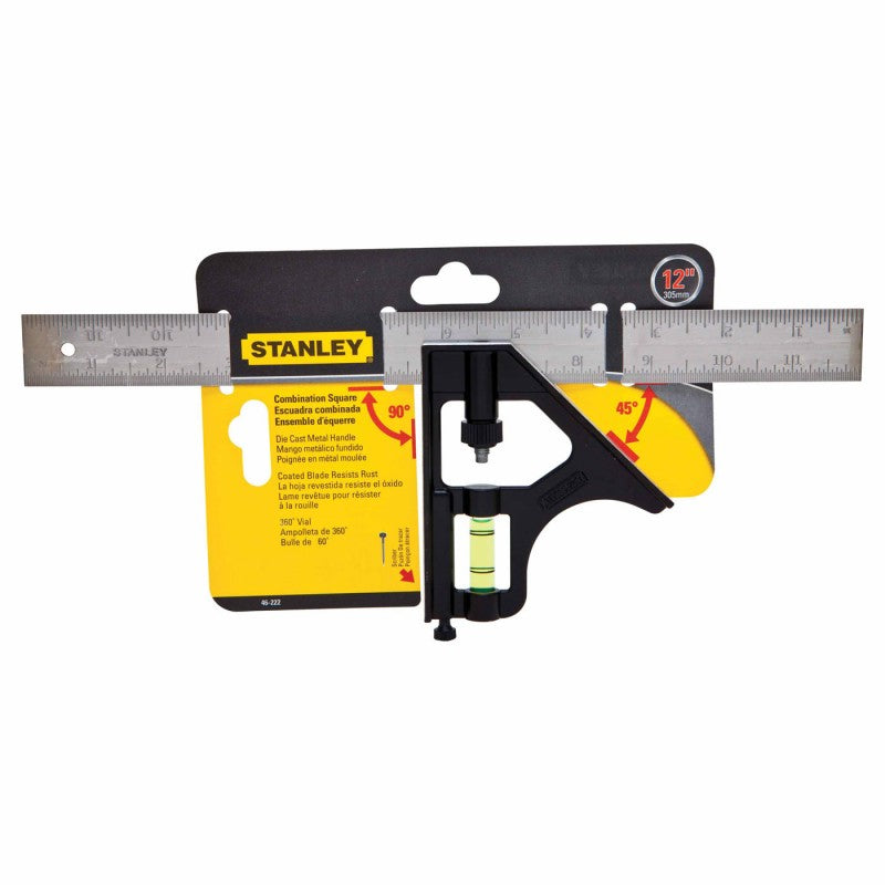 STANLEY 46-222  -  12 IN COMBINATION SQUARE - wise-line-tools