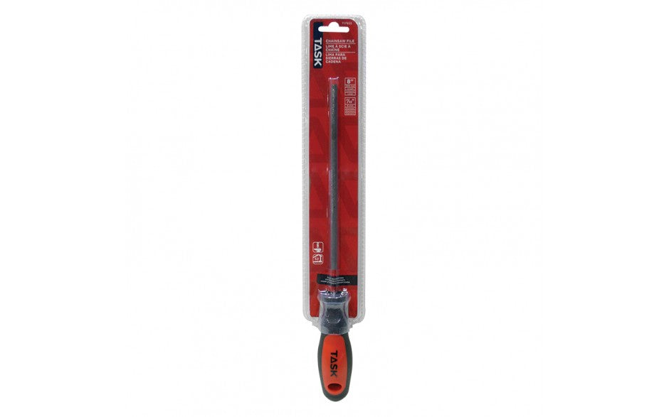 Task T17933 - 8" x 7/32" Chain Saw File with Soft Touch Rubber Grip - 1/pack