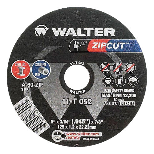 Walter 11T052  -  5"x3/64" T1 Cut-Off Wheel
