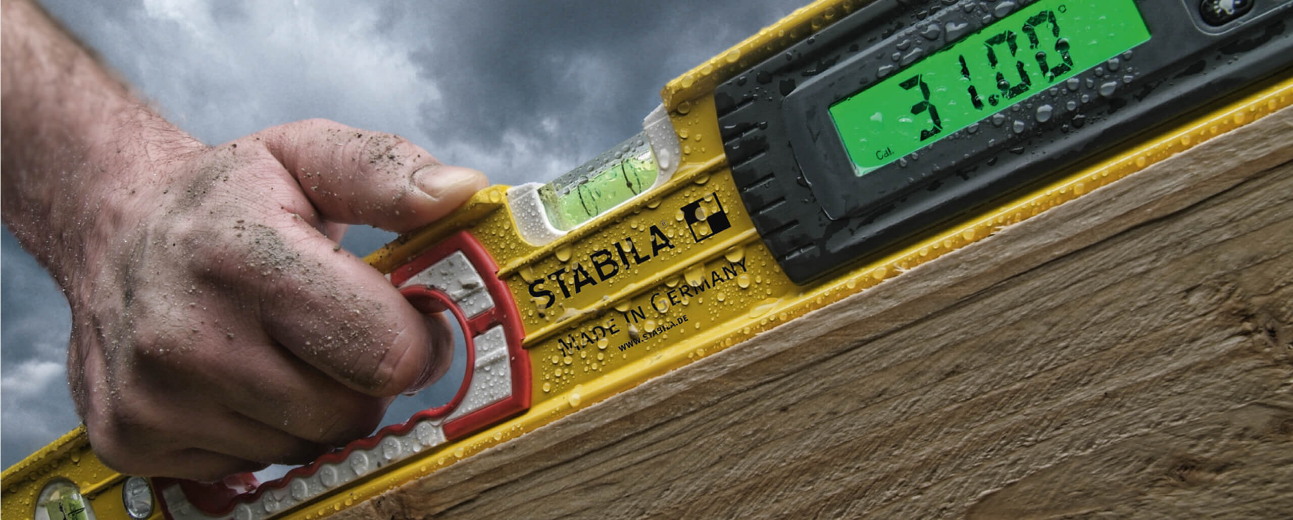 STABILA IP67 Digital Level on Canadian Jobsite — Made in Germany