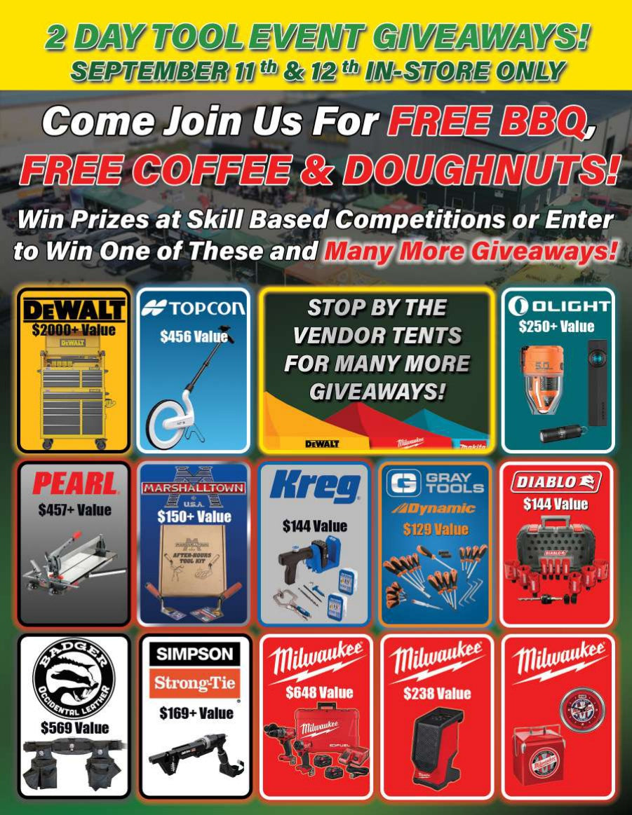 September 11 and 12 event giveaways flyer page