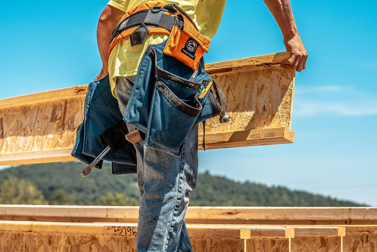 Carpenter on Jobsite Timber Framing